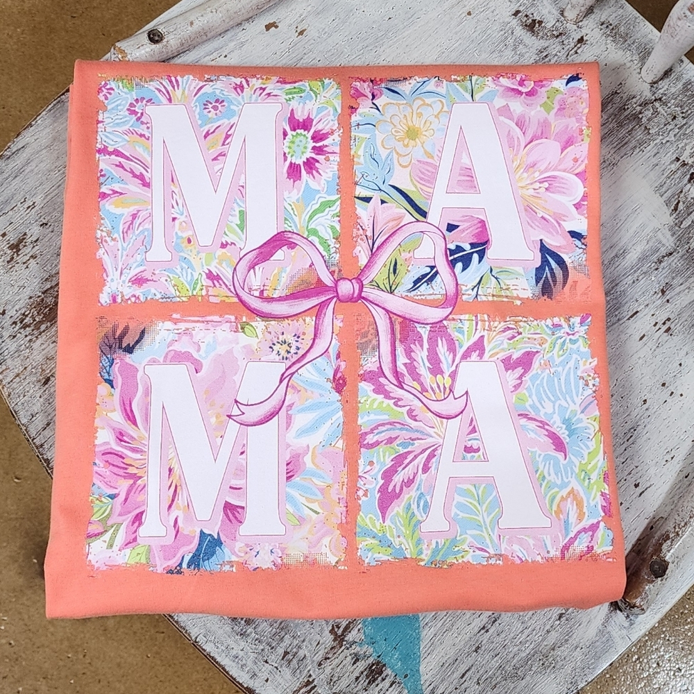 New Bella Canvas Coral Mama Tee